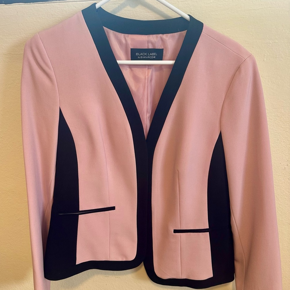 Evan Picone Pink and Black Women's Blazer